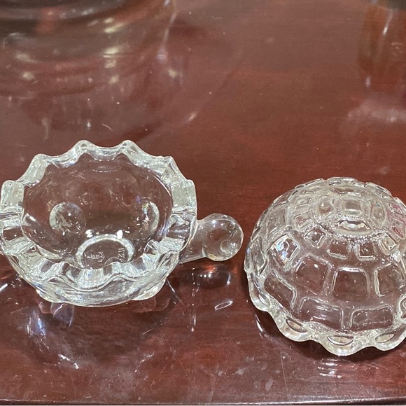 Anchor Hocking pressed glass turtle candy trinket black box from the 1950’s - Picture 3 of 16